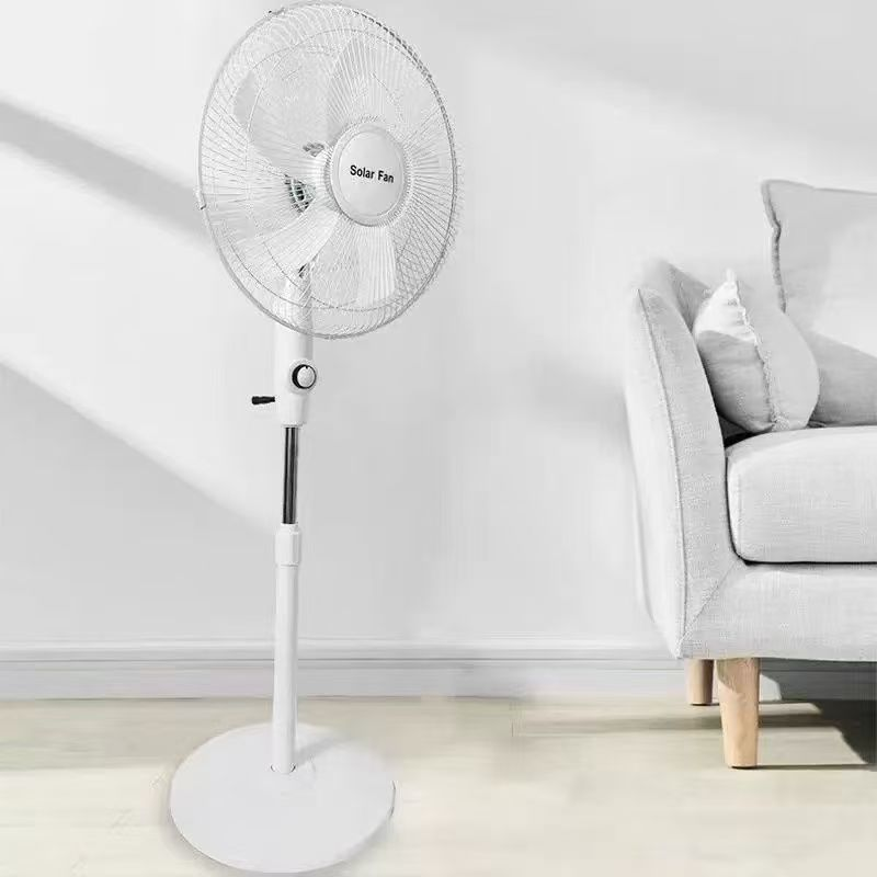 16 Inch Solar Pedestal Fan with Knob Control